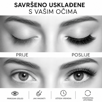 ✨ Paket od 3 para magnetskih trepavica za višekratnu upotrebu – 3 različita stila